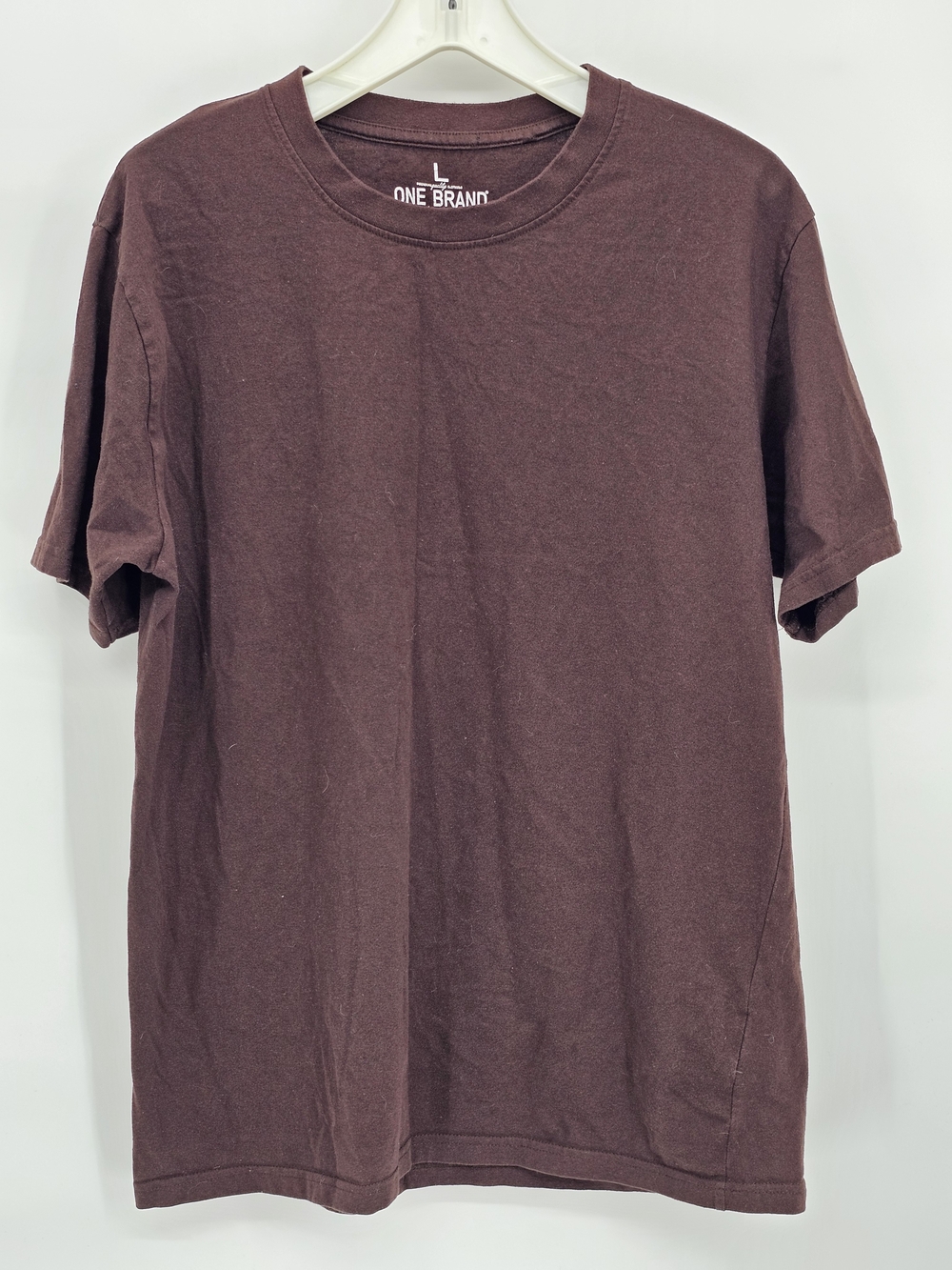Men's Crew Neck T-Shirt in Brown L Italy